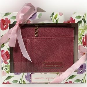 Nanette Lepore- Matching Wild Berry Top Zip Card/ Money Holder